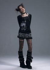 Fake Two-piece Printed Long-sleeved T-shirt